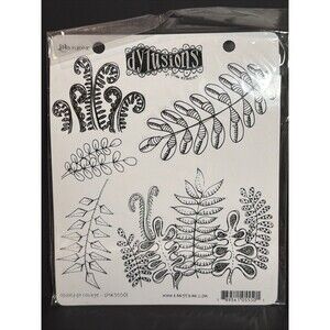 Dylusions Stamp set Ranger oodles of foliage plants greenery doodles